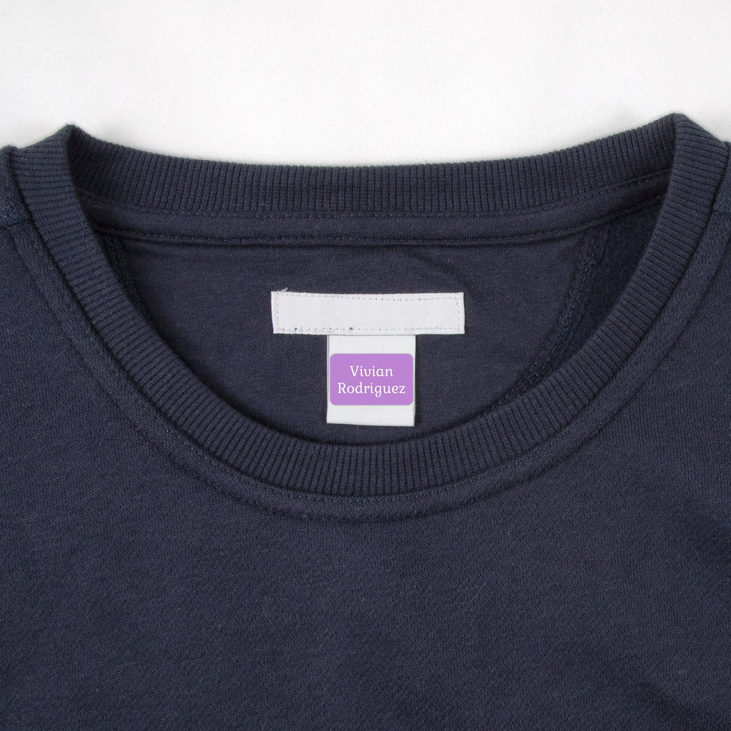 Stick-On Rectangle Senior Clothing Labels | Solid