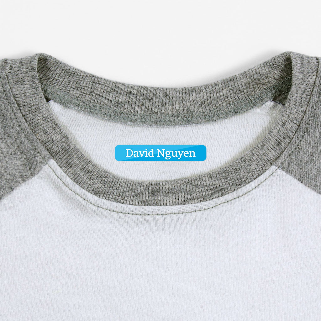 Slim Rectangle Iron-On Senior Clothing Labels | Split