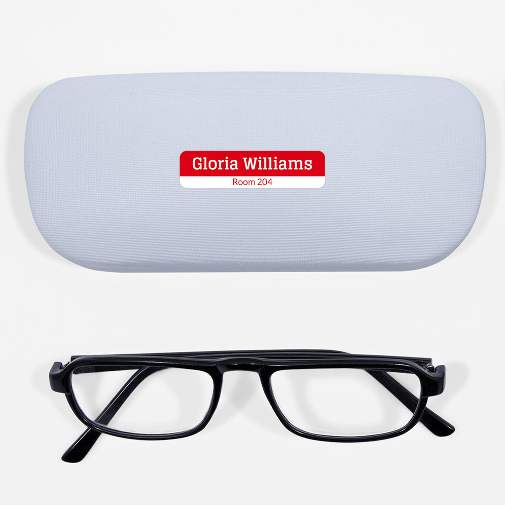 Nursing Home Room Number Small Rectangle Name Labels